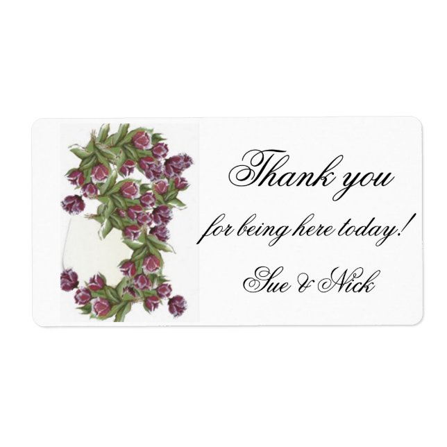 Rosas bouquet tack fraktsedel (Framsidan)