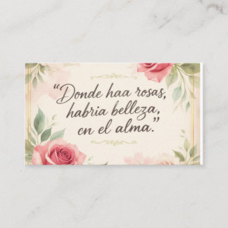 Rosas del Alma Visitkort