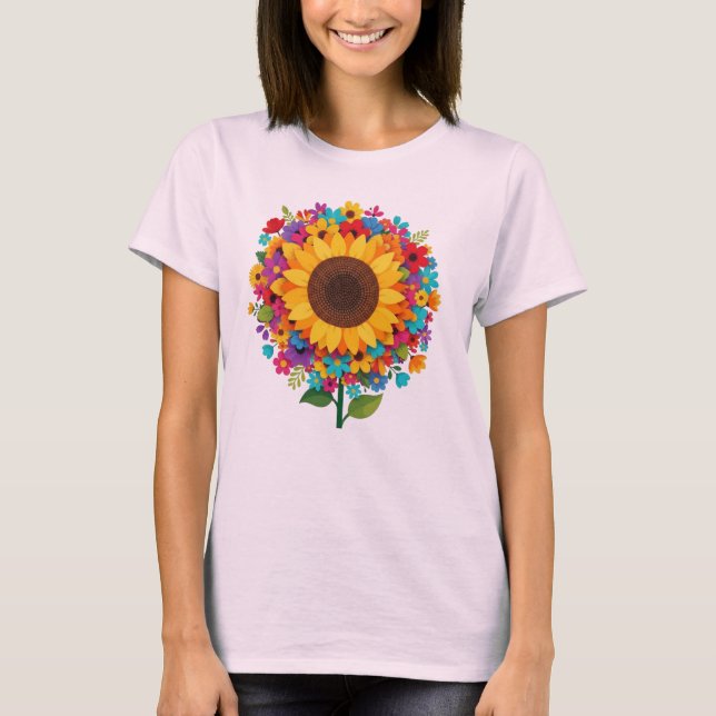 Rosas do verão  t shirt (Framsida)