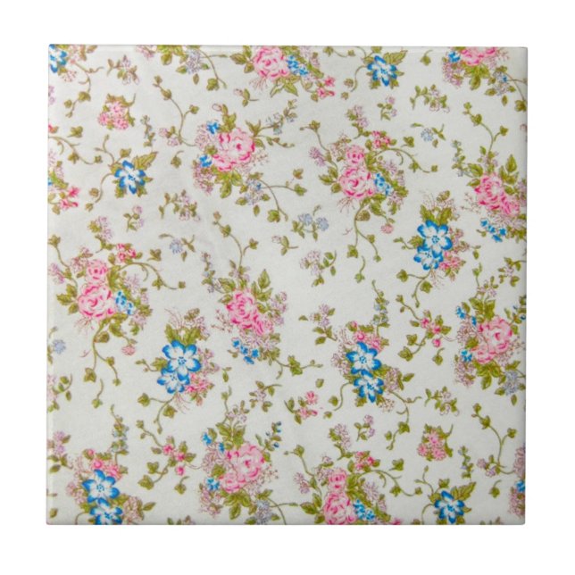 rosas pequeninas rosa e azul kakelplatta (Framsidan)