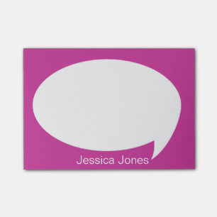 Rosasamtalet bubblar rundad personlig post-it block