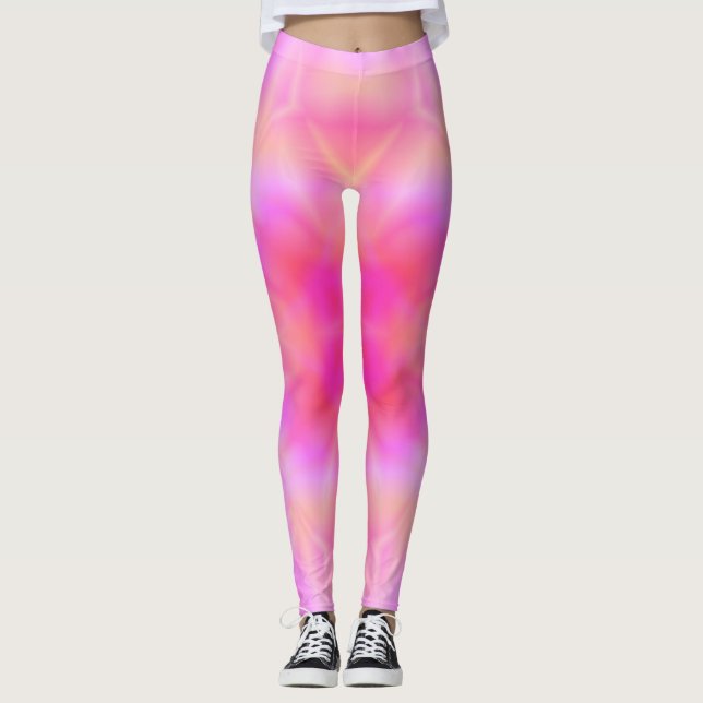 Rosasignalljus Leggings (Framsida)