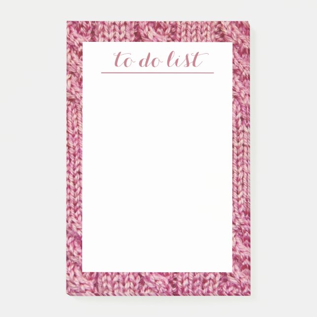 Rosastickagarn Post-it Block (Framsida)