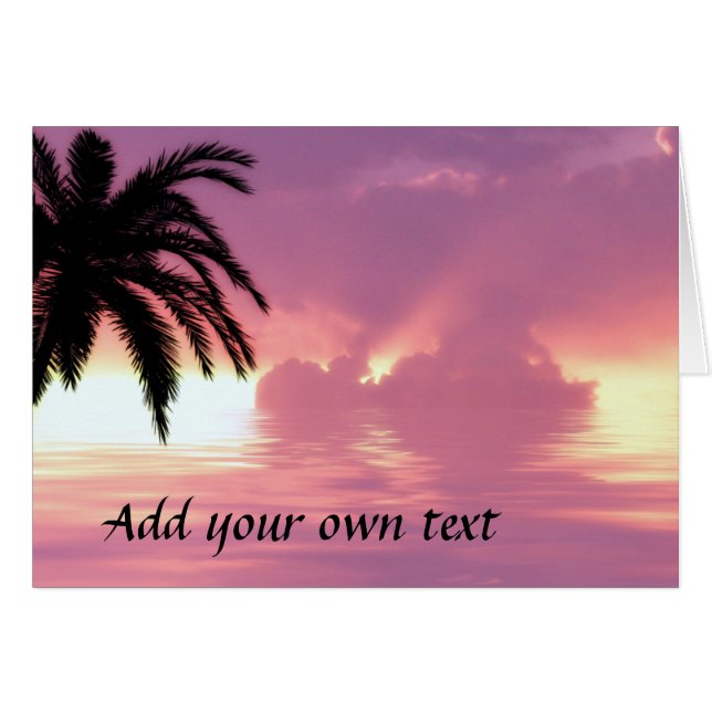 Rosastrandkort Hälsningskort (Framsidan Horizontal)