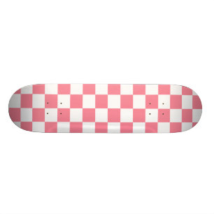 Rosasvart & rutigt Skateboarddäck för vit Mini Skateboard Bräda 18,5 Cm