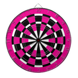 Rosasvart & vitDartboard Darttavla