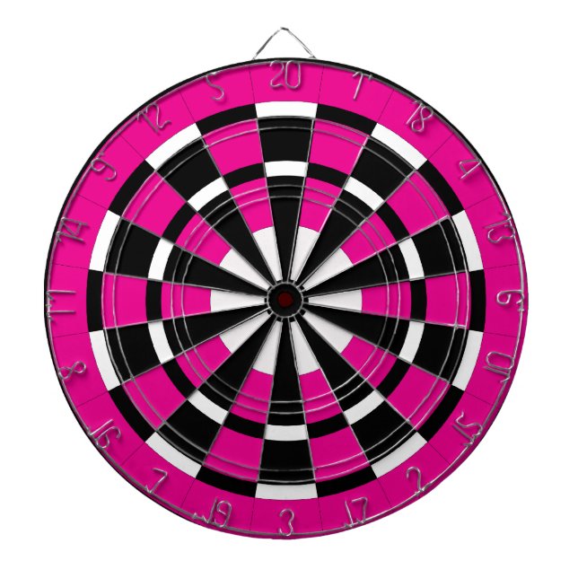 Rosasvart & vitDartboard Darttavla (Framsidan)