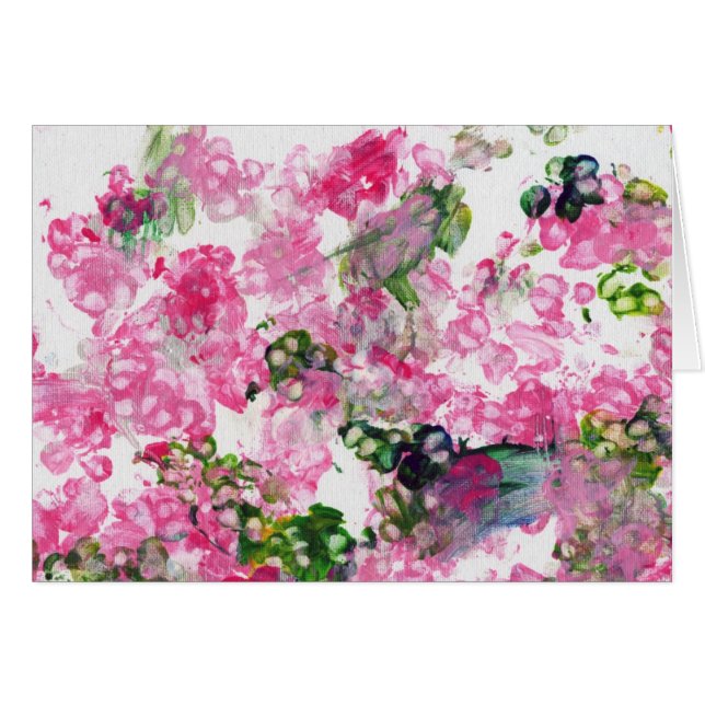 Rosatassblommar Hälsningskort (Framsidan Horizontal)