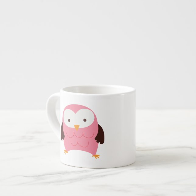 Rosavåruggla Espressomugg (Framsida vänster)