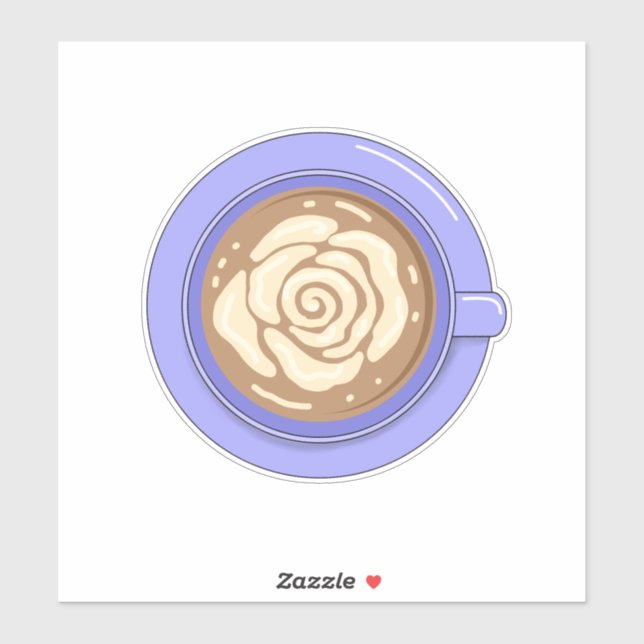 Rosblom Latte Klistermärken (Ark)