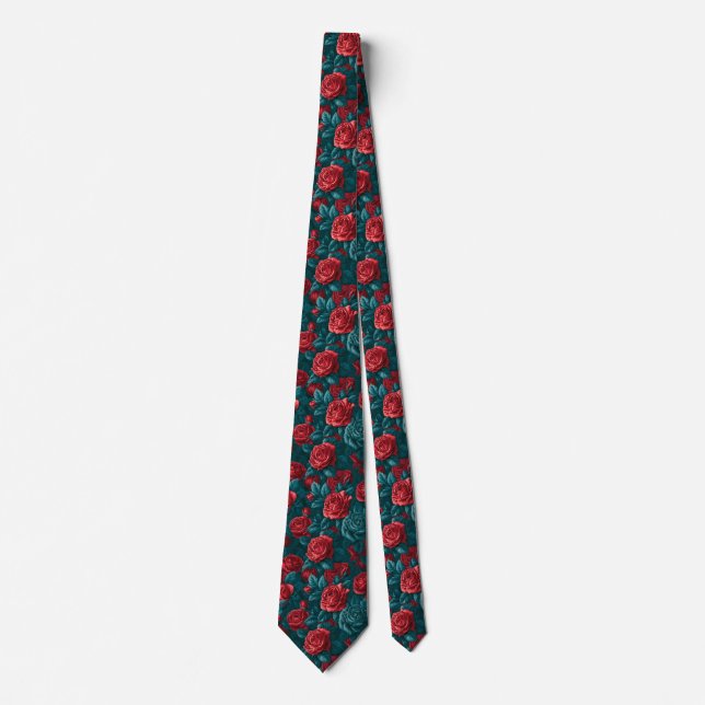 Rosblomma Brud Fadern Lyxigt Bröllop  Slips (Framsida)