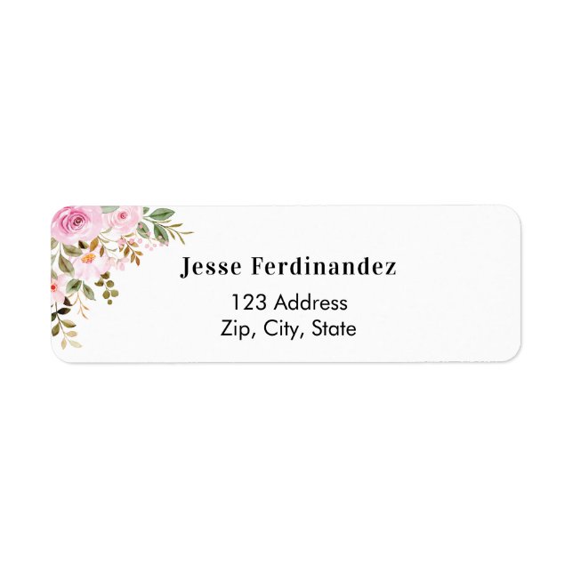 Rosblommig eukalyptusblomma Returadressetikett Returadress Etikett (Framsidan)