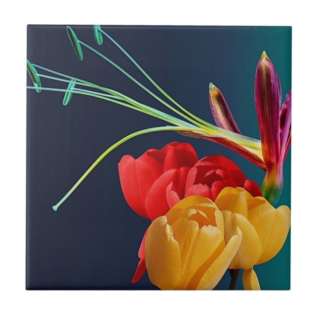 Rosblommor-17250 Kakelplatta (Framsidan)