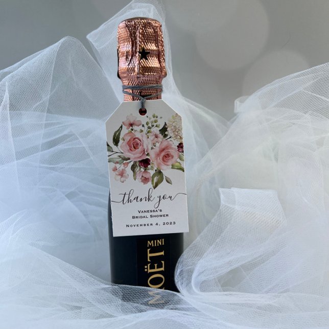 Rosbröllopsdusch Presentetikett (Skapare uppladdad)