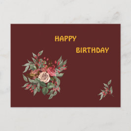 Rosbukett Inbjudan Vykort