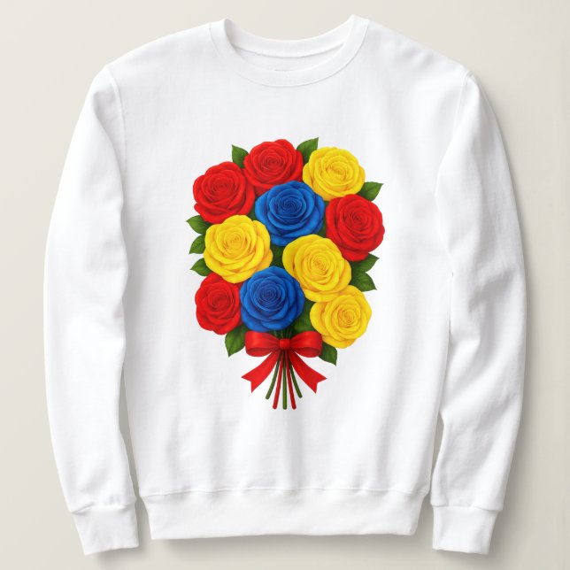 Rosbukett Kvinnors Tröja (Design framsida)