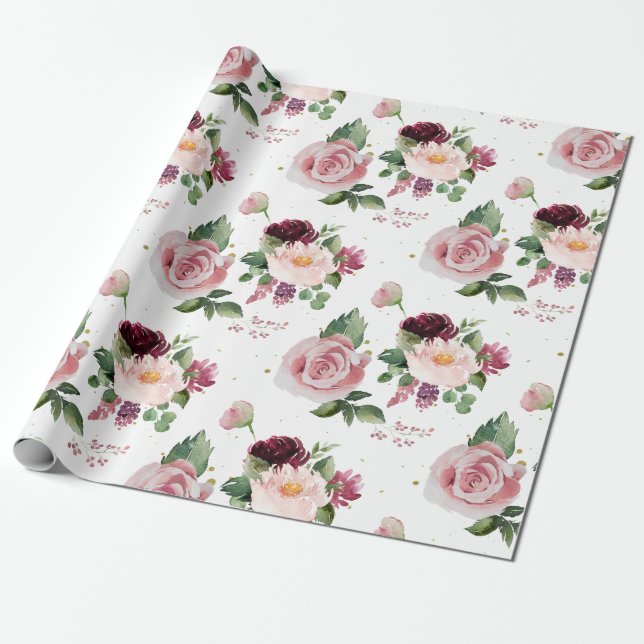 Rosbukett Presentpapper (Utrullad)
