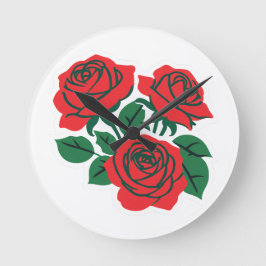 Rosbukett Rund Klocka