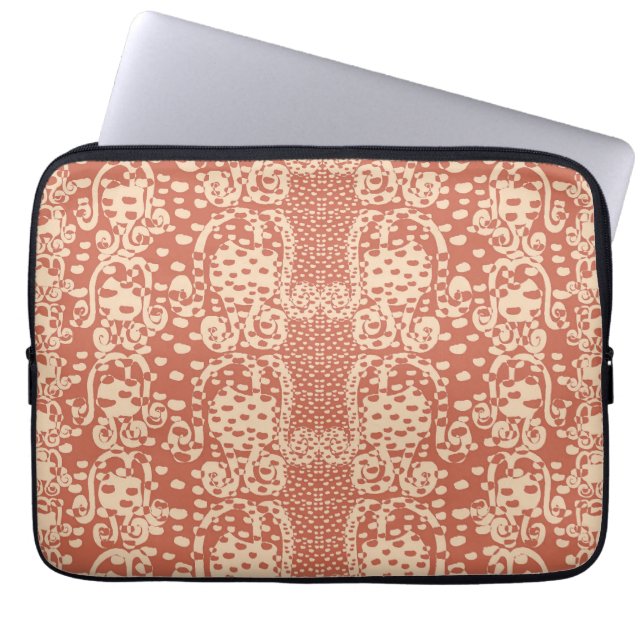 Rosbulbskopparblommor Laptop Fodral (Framsidan)