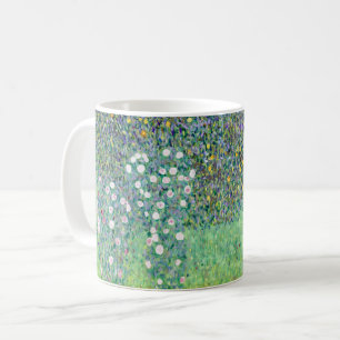 Rosbuskar under Träd, Gustav Klimt Kaffemugg