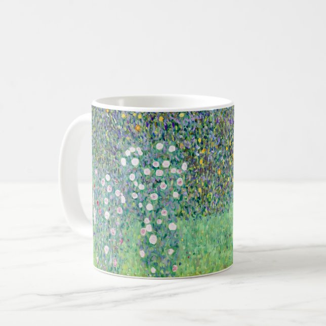 Rosbuskar under Träd, Gustav Klimt Kaffemugg (Framsida vänster)