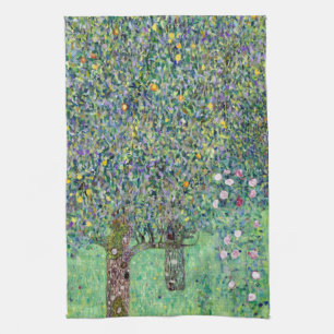 Rosbuskar under Träd, Gustav Klimt Kökshandduk