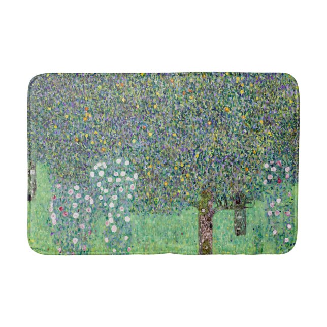 Rosbuskar under träden, Gustav Klimt Badrumsmatta (Framsidan)