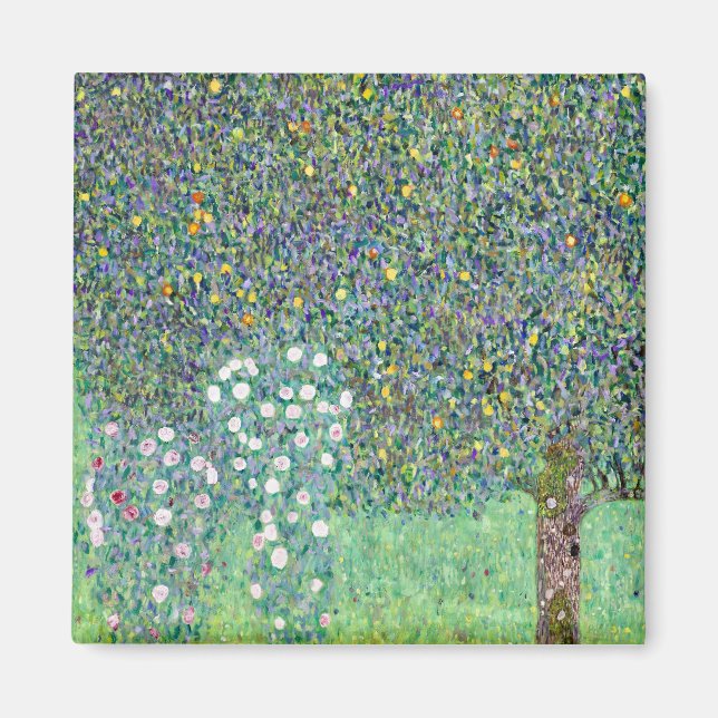 Rosbuskar under träden, Gustav Klimt Magnet (Framsidan)