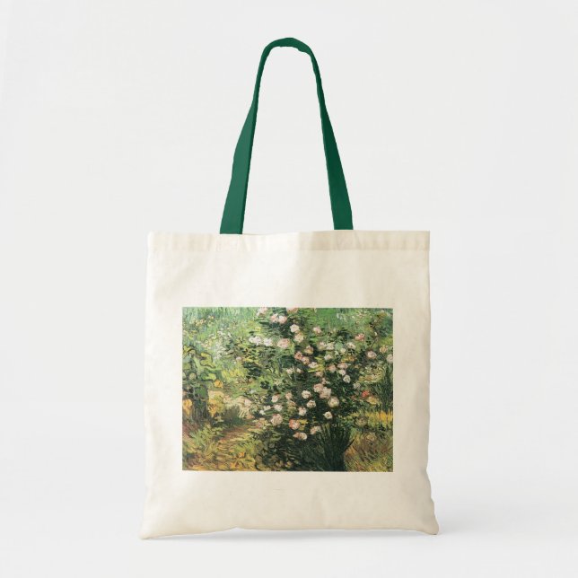 Rosbuske i blomning av Vincent van Gogh Tygkasse (Framsidan)