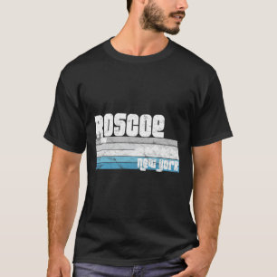 Roscoe New York Ny Retro Semester Skidåkning Vandr T Shirt
