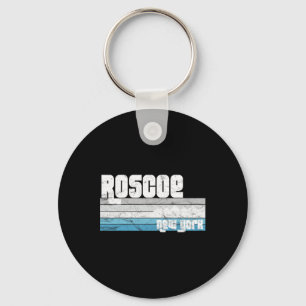 Roscoe New York Ny Retro Semester Skidning Vandrin Nyckelring
