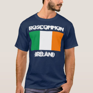 Roscommon Irland med irländsk flagga T-shirt