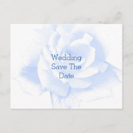 Rosdesign Blå Färgad Bröllop Spara Datumet Meddelande Vykort