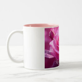 Rosdrottning (rosa magenta-utgåva) Två-Tonad mugg