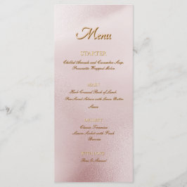 Rose Alcohol Ink Elegant Flat Menu Meny