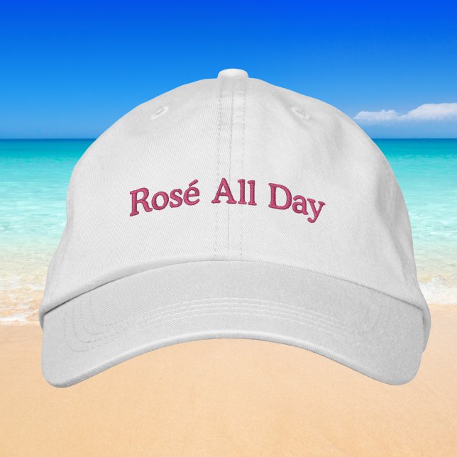 Rosé All Day / Preppy Wine Baseball Cap Broderad Keps (Skapare uppladdad)
