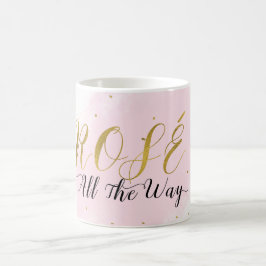 Rosé All the Way Rosa och Guld Vin Modern Glam Kaffemugg