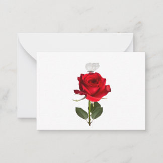 Rose And Butterfly Note Cards Anteckningskort