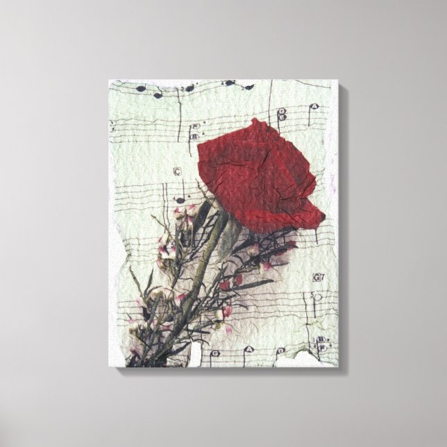 <Rose and Music>från Kim Koza 2 Canvastryck (Framsida)
