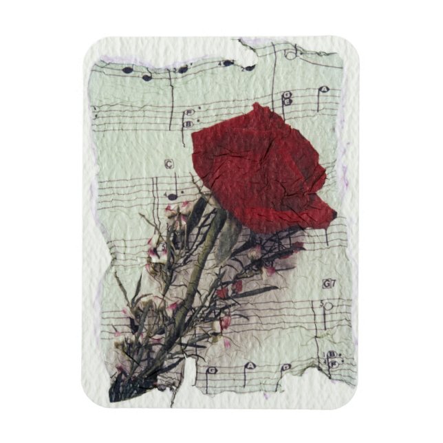 <Rose and Music>från Kim Koza 2 Magnet (Vertikal)