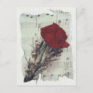 <Rose and Music>från Kim Koza 2 Vykort