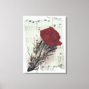 <Rose and Music> vid Kim Koza 2 Canvastryck