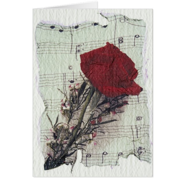 <Rose and Music> vid Kim Koza 2 Hälsningskort (Framsidan)