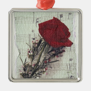 <Rose and Music> vid Kim Koza 2 Julgransprydnad Metall
