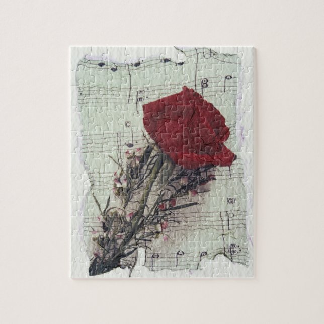 <Rose and Music> vid Kim Koza 2 Pussel (Vertikal)