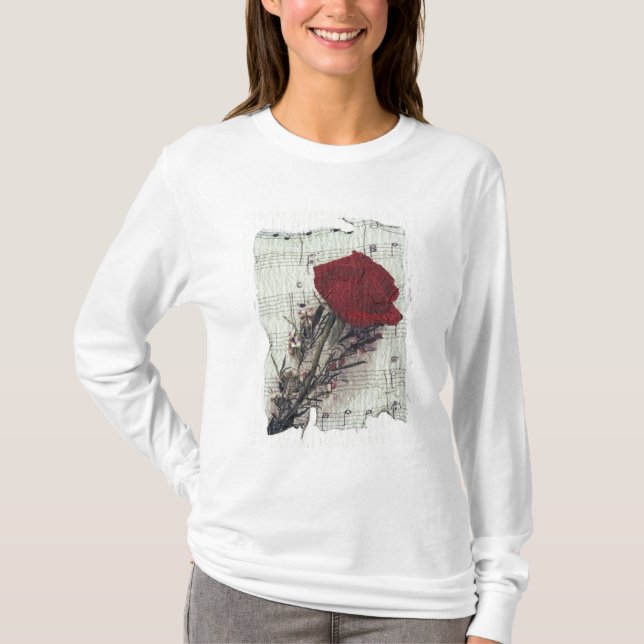 <Rose and Music> vid Kim Koza 2 T Shirt (Framsida)