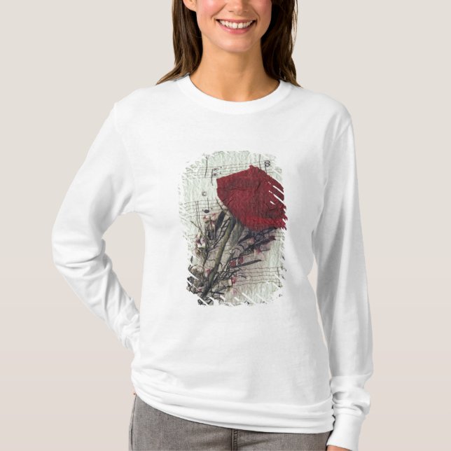 <Rose and Music> vid Kim Koza 2 T Shirt (Framsida)