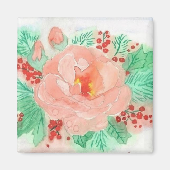 Rose aquarelle française magnet (Framsidan)