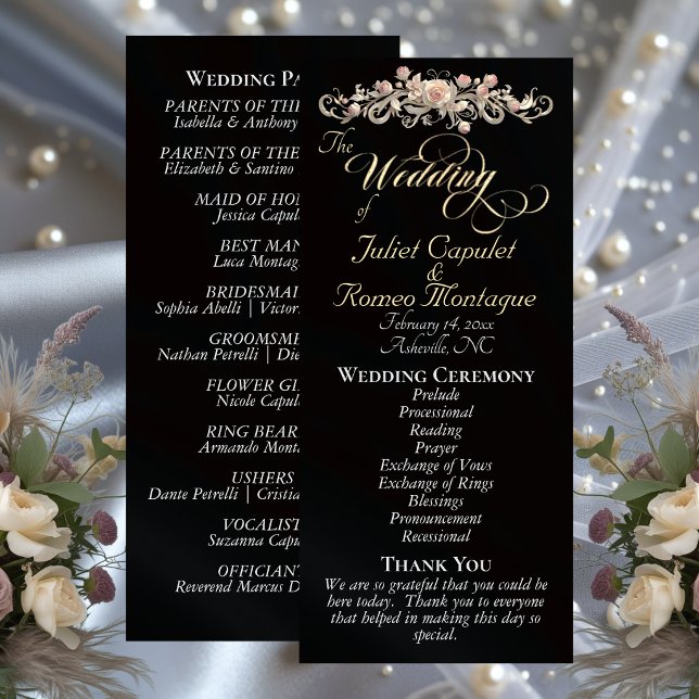 Rose Arc - Black Wedding Program (Skapare uppladdad)