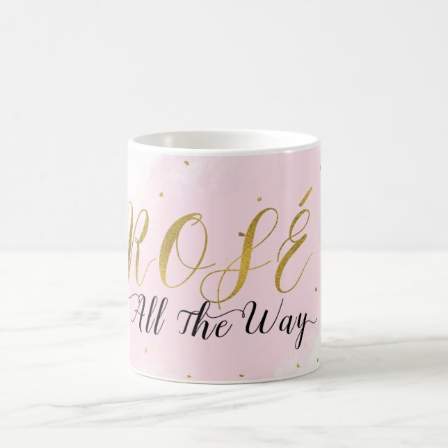 Rosé året runt Rosa & Guld Vin Modern Glam Kaffemugg (Center)